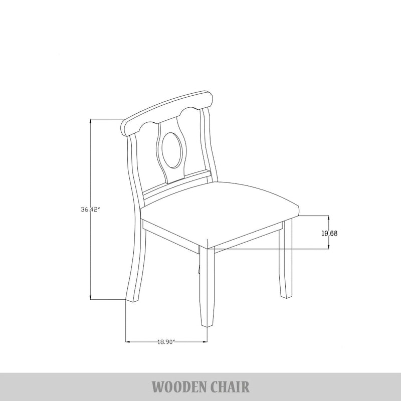 Ensemble de salle à manger en bois CraftPorch mi-siècle, 5 pièces