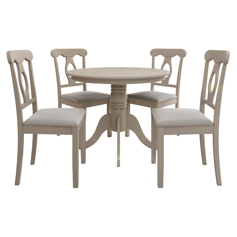 Ensemble de salle à manger en bois CraftPorch mi-siècle, 5 pièces
