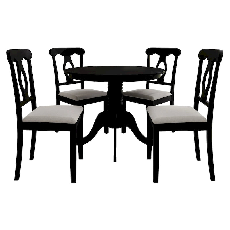 Ensemble de salle à manger en bois CraftPorch mi-siècle, 5 pièces