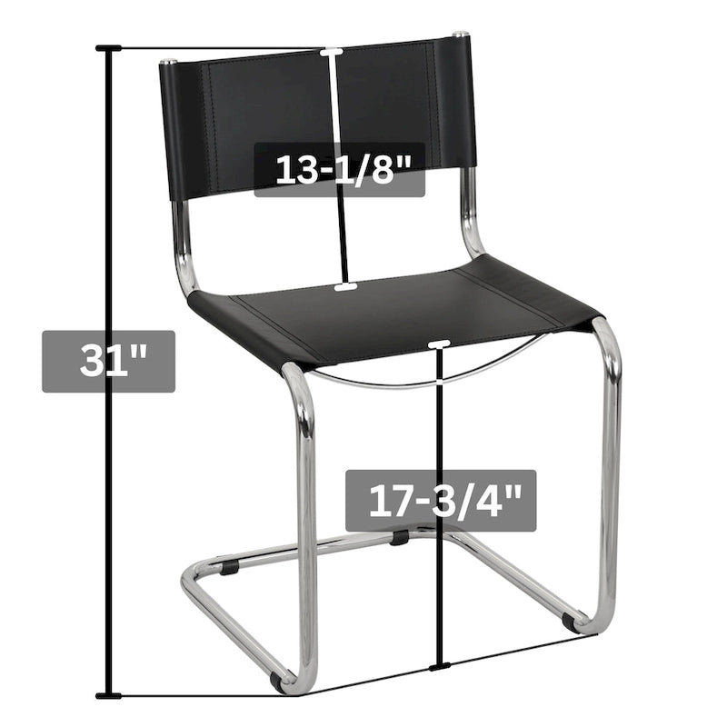 Breuer Chair Company Mart Stam konzolos oldalszék krómozott vázzal (többféle műbőr színben)