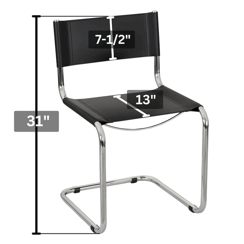 Breuer Chair Company Mart Stam konzolos oldalszék krómozott vázzal (többféle műbőr színben)