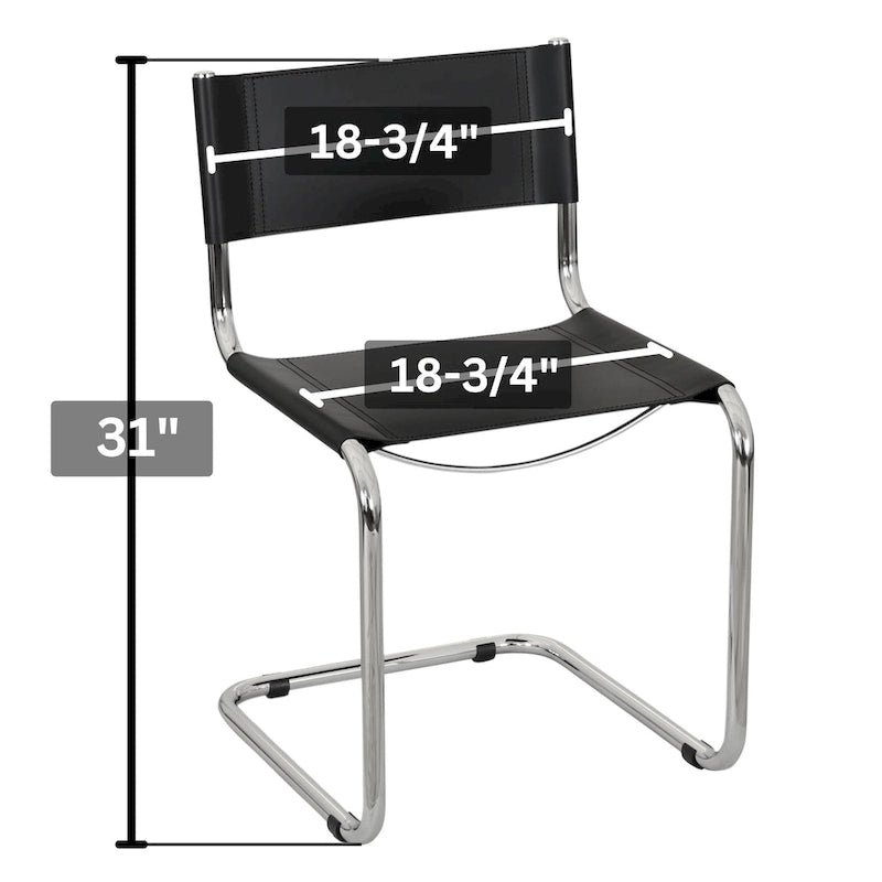 Breuer Chair Company Mart Stam konzolos oldalszék krómozott vázzal (többféle műbőr színben)