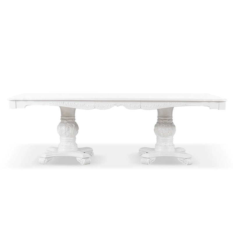 Furniture of America Eugene traditionele eetkamerset van massief hout, 9-delig, met uitschuifbare tafel