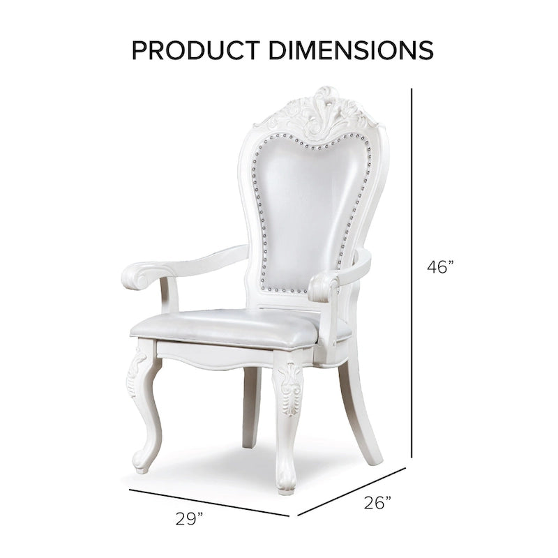 Furniture of America Eugene traditionele eetkamerset van massief hout, 9-delig, met uitschuifbare tafel