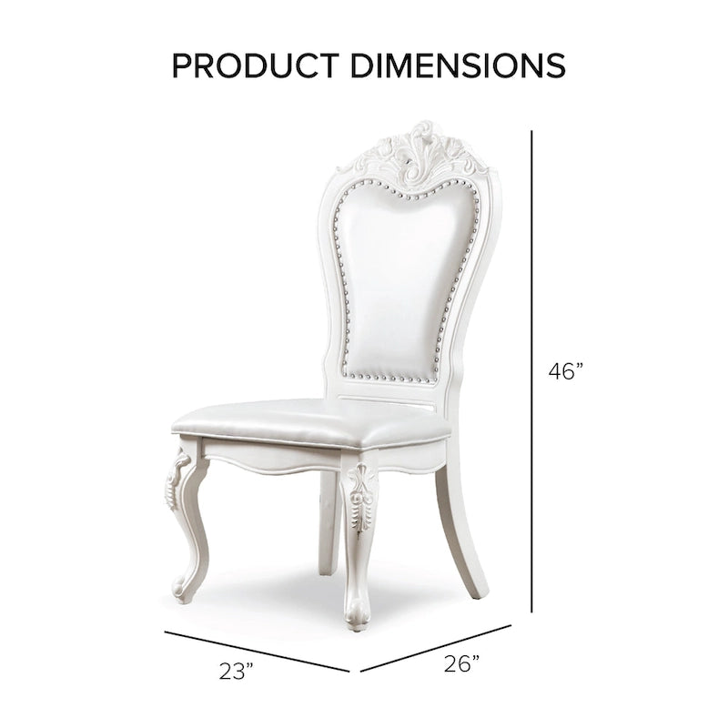Furniture of America Eugene traditionele eetkamerset van massief hout, 9-delig, met uitschuifbare tafel