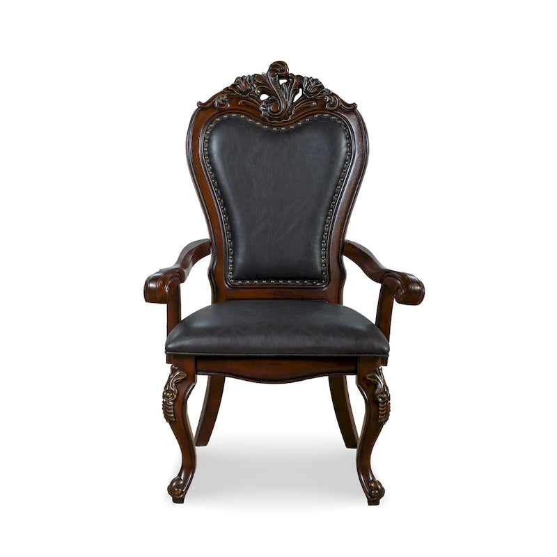 Furniture of America Eugene traditionele eetkamerset van massief hout, 9-delig, met uitschuifbare tafel