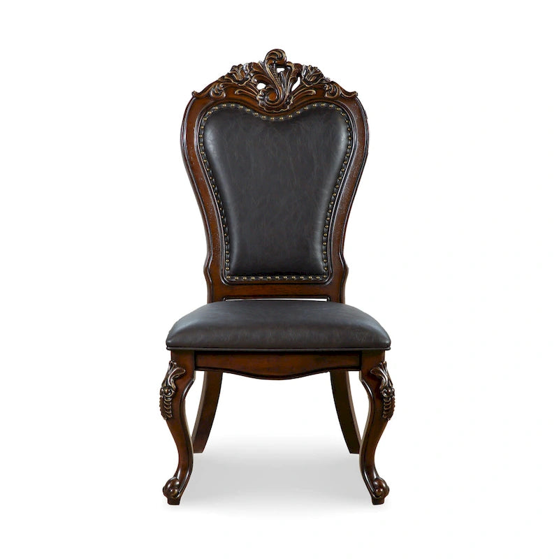 Furniture of America Eugene traditionele eetkamerset van massief hout, 9-delig, met uitschuifbare tafel