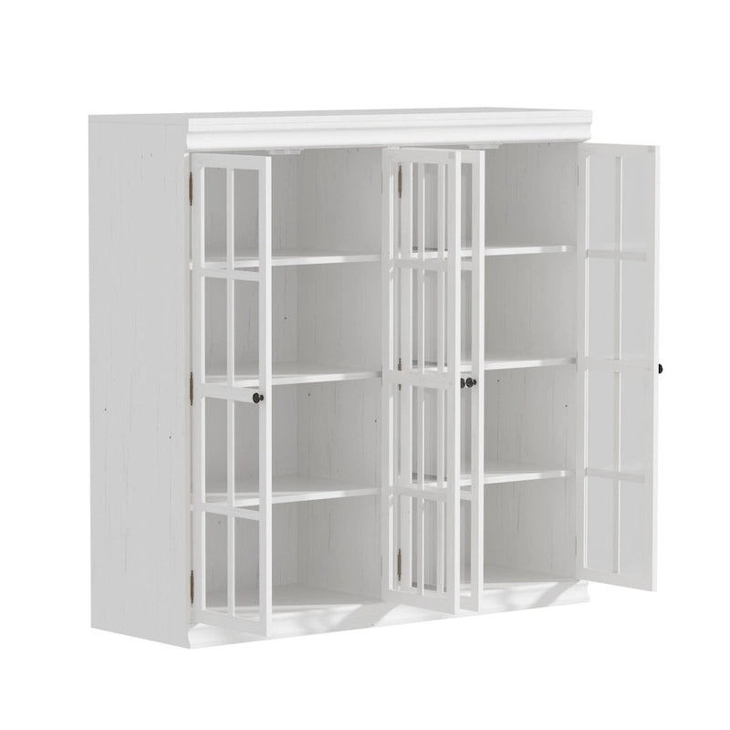 Sophisticated Storage Ensemble: Buffet Sideboard Bookshelf Cabinet