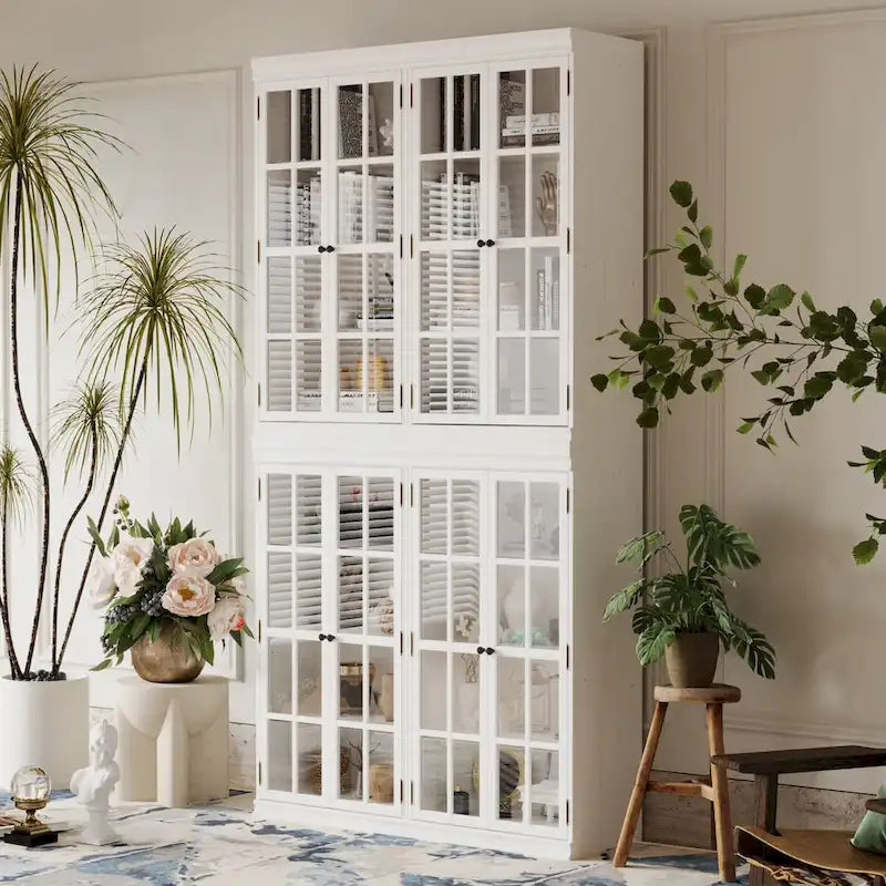 Sophisticated Storage Ensemble: Buffet Sideboard Bookshelf Cabinet