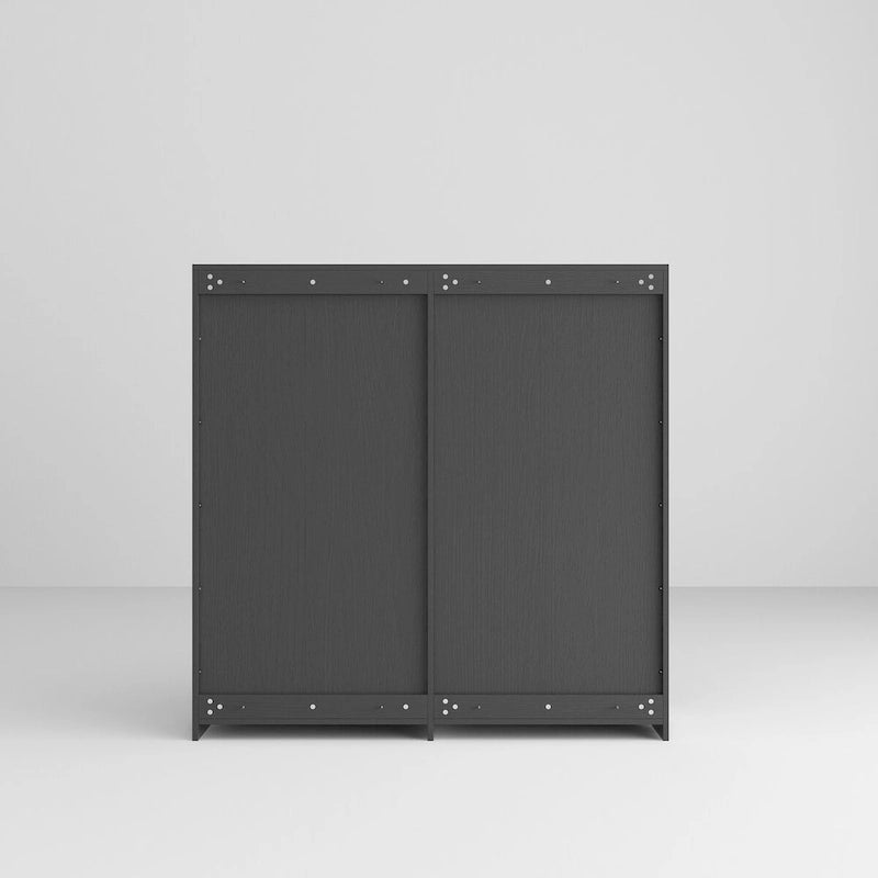 Sophisticated Storage Ensemble: Buffet Sideboard Bookshelf Cabinet