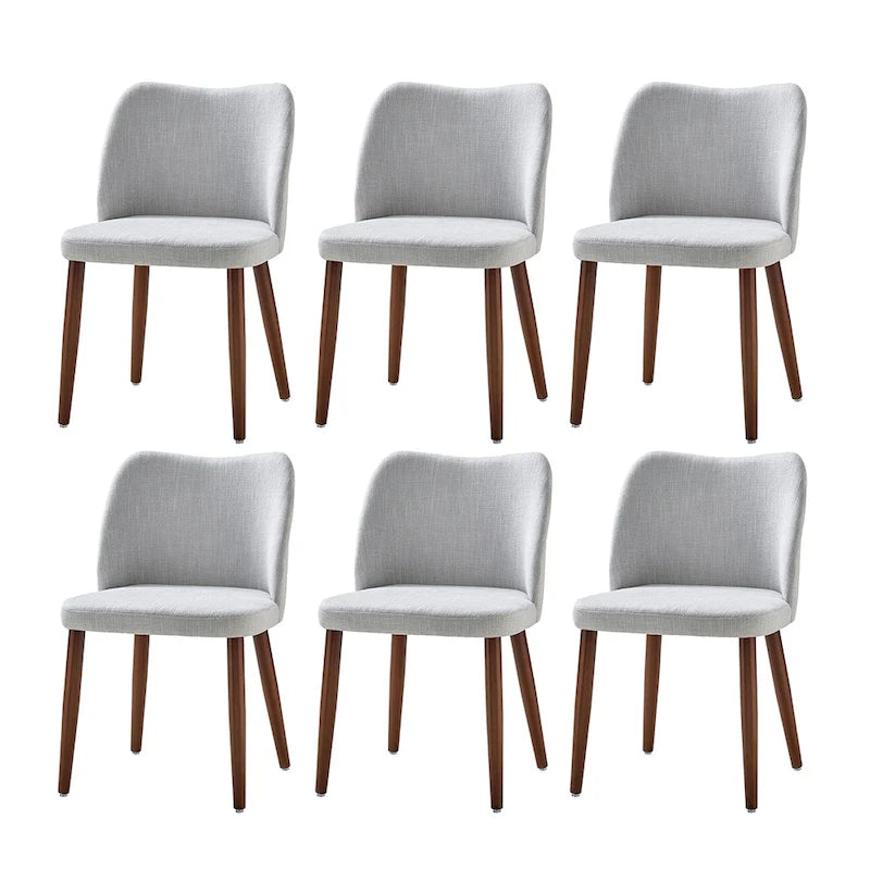 Ensemble de 6 chaises de salle à manger rembourrées en bois massif Melisa par HULALA HOME