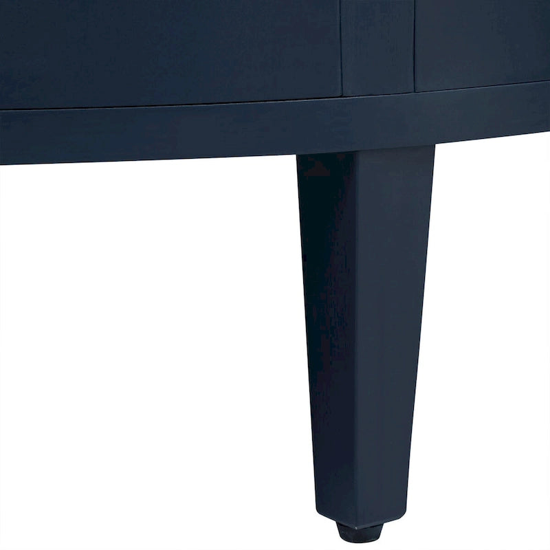 Geschwungenes Design-Aufbewahrungsschrank mit verstellbaren Einlegeböden und Schublade
