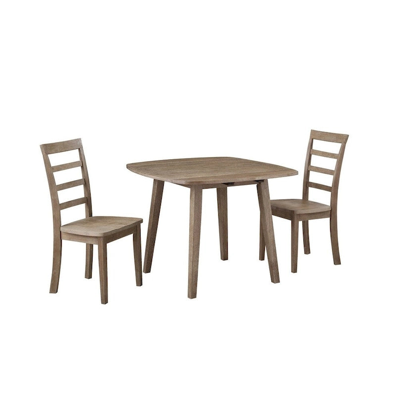 Set da pranzo Boulder da 3 pezzi - legno di fienile spazzolato a filo