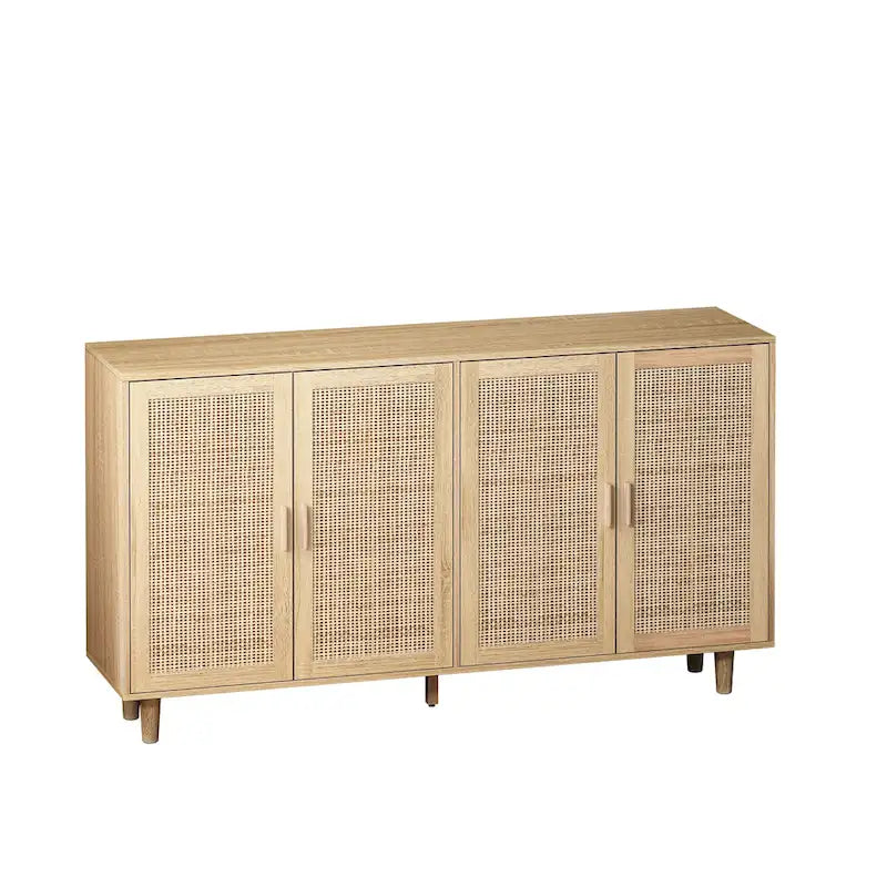 62.20Elegantes und funktionales Rattan-Sideboard mit 4 Türen