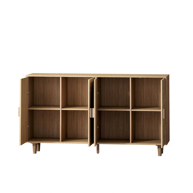 62.20Elegantes und funktionales Rattan-Sideboard mit 4 Türen