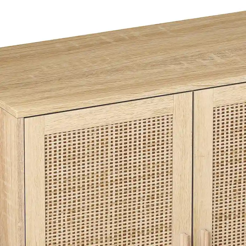 62.20Elegantes und funktionales Rattan-Sideboard mit 4 Türen