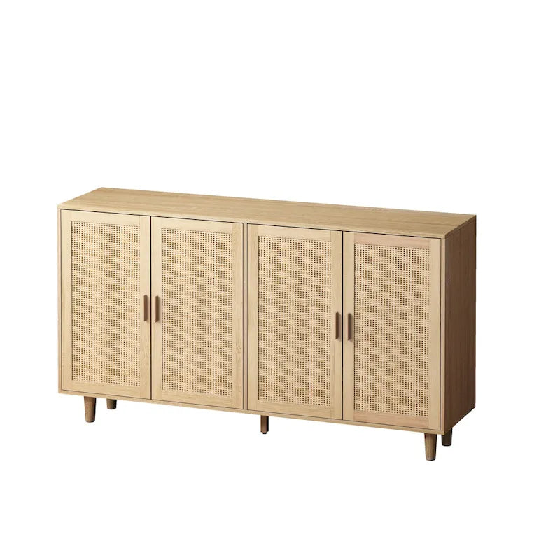 62.20Elegantes und funktionales Rattan-Sideboard mit 4 Türen