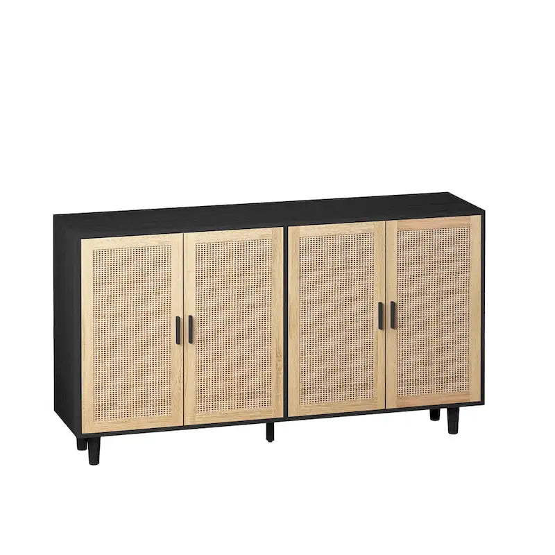 62.20Elegantes und funktionales Rattan-Sideboard mit 4 Türen