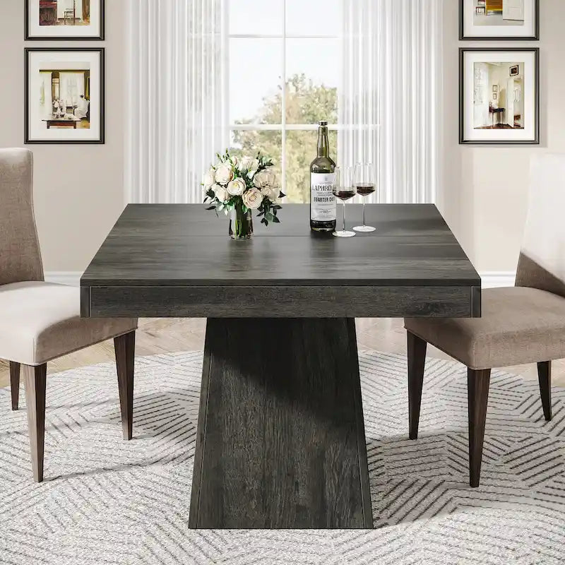 Vierkante eettafel van 31.5 inch, houten keukentafel, kleine eettafel, eettafel in boerderijstijl