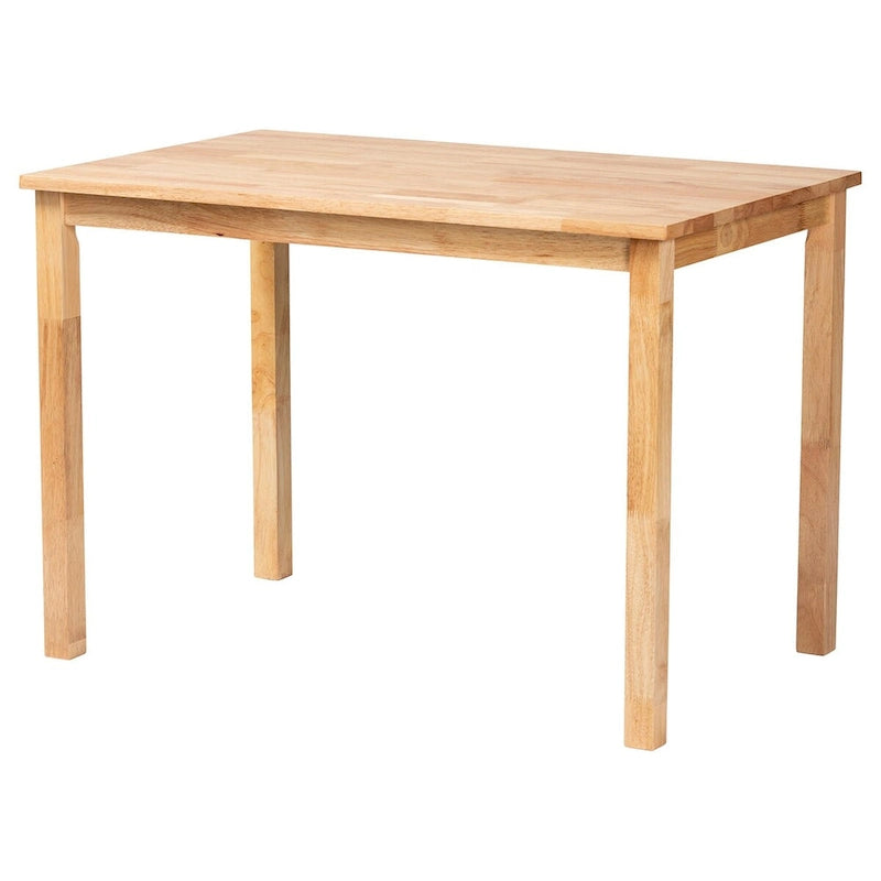 Set da pranzo da 5 pezzi Norwin in stile metà secolo, con tessuto grigio e legno con finitura marrone naturale