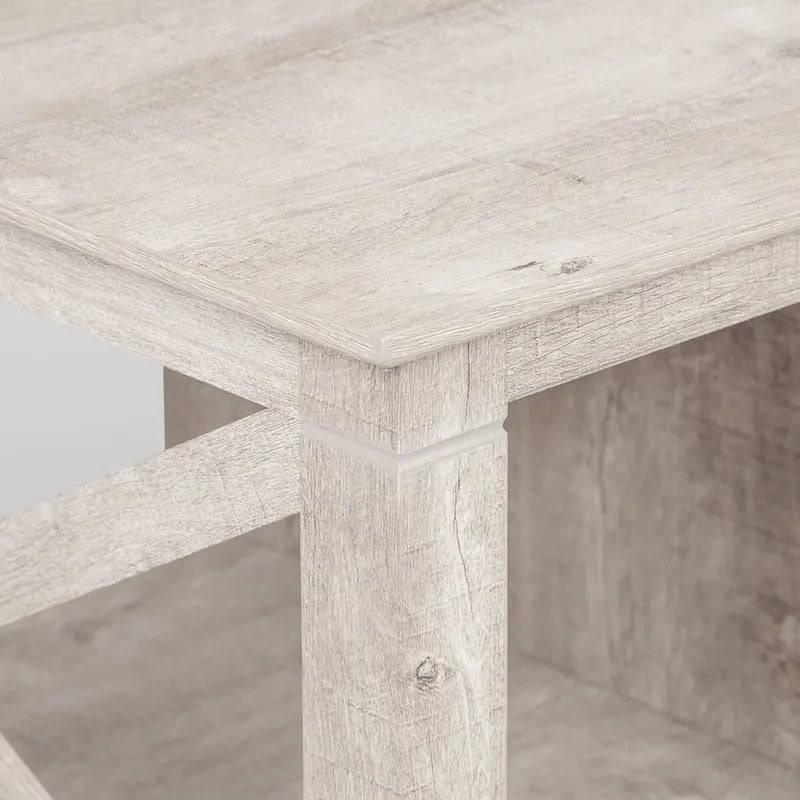 Table basse Saint Birch Honduras gris délavé avec 2 tiroirs