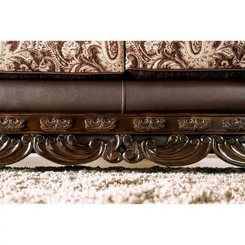 Gracewood Hollow Dayaram traditionelles 2-teiliges Wohnzimmer-Set in Braun