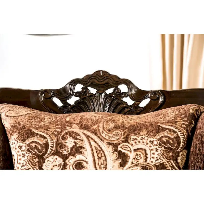 Gracewood Hollow Dayaram traditionelles 2-teiliges Wohnzimmer-Set in Braun