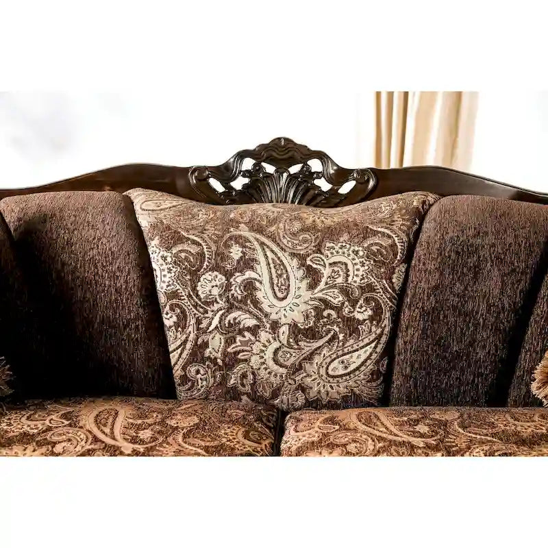 Gracewood Hollow Dayaram traditionelles 2-teiliges Wohnzimmer-Set in Braun