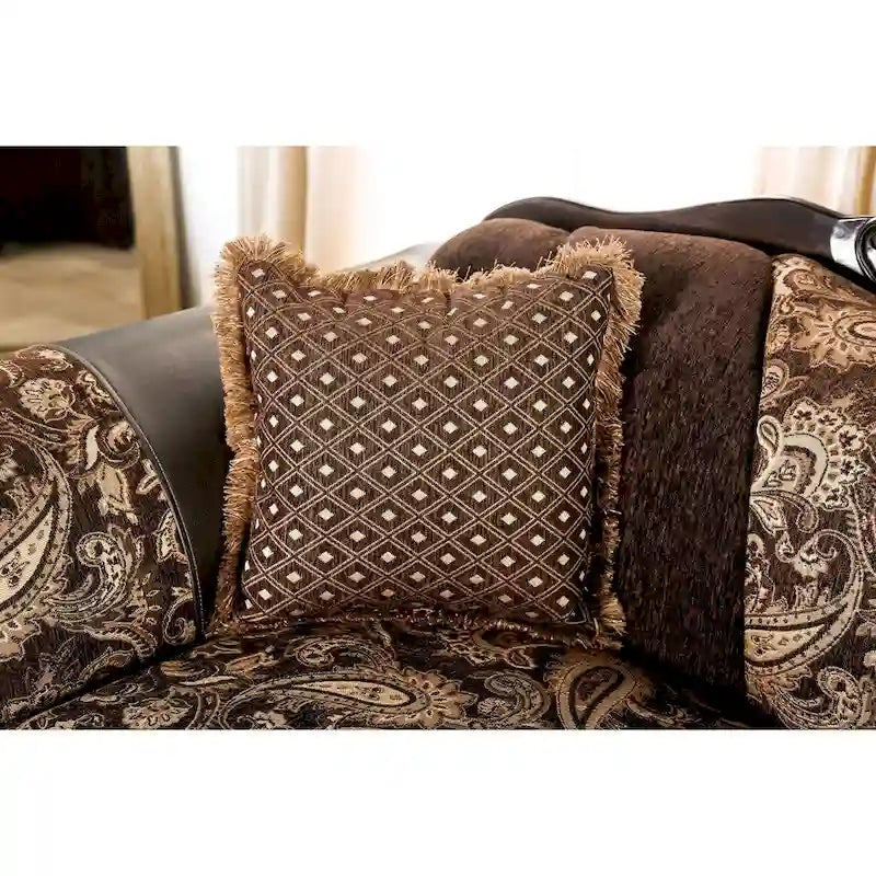 Gracewood Hollow Dayaram traditionelles 2-teiliges Wohnzimmer-Set in Braun