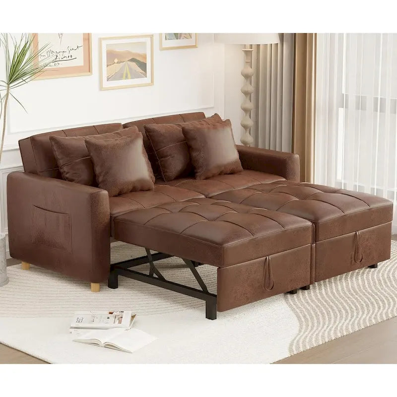 AECOJOY 3-in-1-Schlafsofa, Doppelschlafsessel und Schlafstuhl