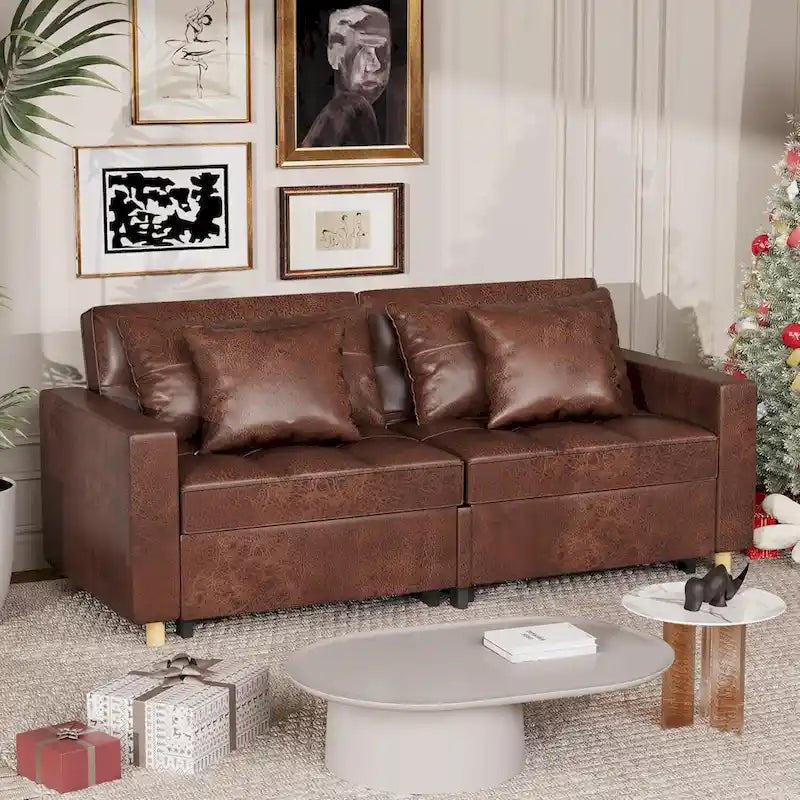 AECOJOY 3-in-1-Schlafsofa, Doppelschlafsessel und Schlafstuhl