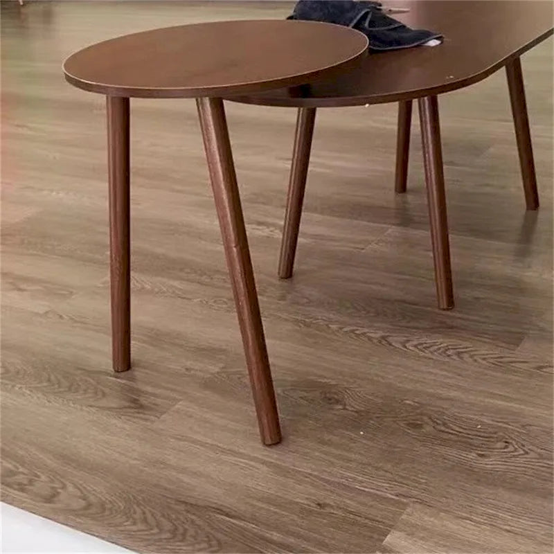 Ensemble de 2 tables basses ovales combinées pour balcon et salon, style moderne