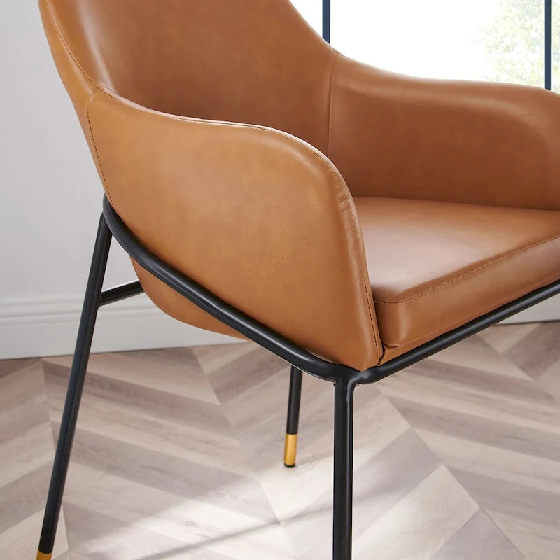 Krzesło jadalniane z wegańskiej skóry Jovi