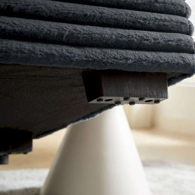 Moderni kahden hengen vuodesohva, mukava Cloud Couch -päivävuode pehmeällä pörröisellä vakosamettiverhoilulla