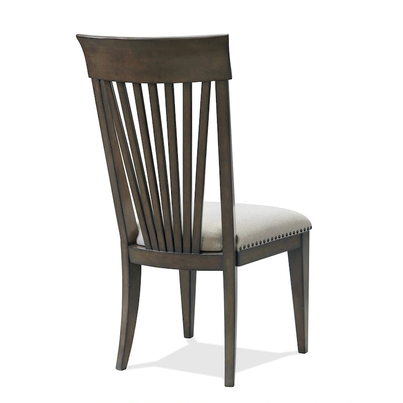 Roundhill Furniture Grant Nailhead Trim Dining Chairs, Set of 2, Beige