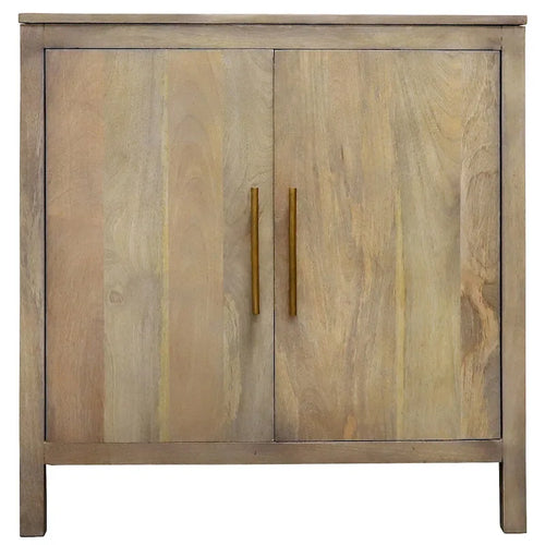 Armario decorativo de madera de mango gris ceniza de 32W y 2 puertas
