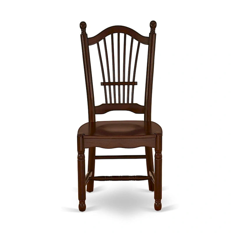 East West Furniture étkezőasztal-garnitúra – téglalap alakú konyhaasztal és étkezőszékek – mahagóni (darabváltozatok)
