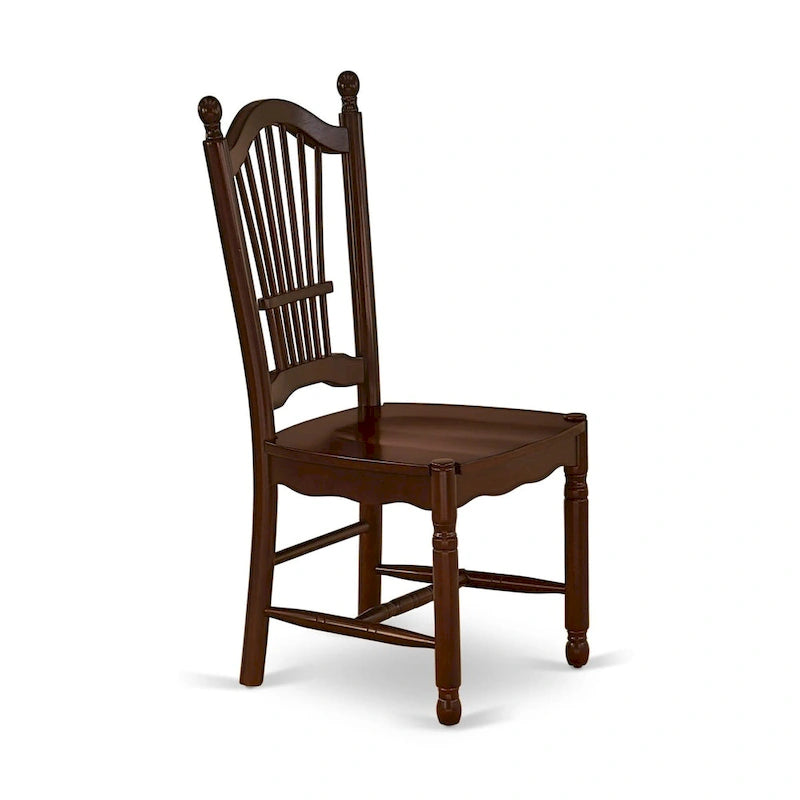 East West Furniture étkezőasztal-garnitúra – téglalap alakú konyhaasztal és étkezőszékek – mahagóni (darabváltozatok)