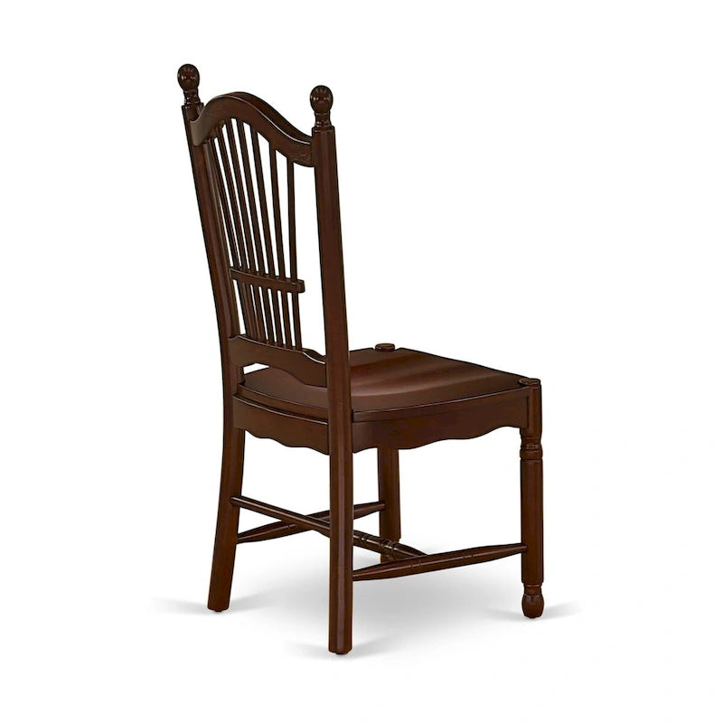 East West Furniture étkezőasztal-garnitúra – téglalap alakú konyhaasztal és étkezőszékek – mahagóni (darabváltozatok)