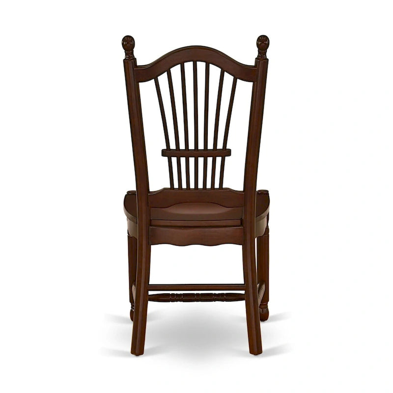 East West Furniture étkezőasztal-garnitúra – téglalap alakú konyhaasztal és étkezőszékek – mahagóni (darabváltozatok)