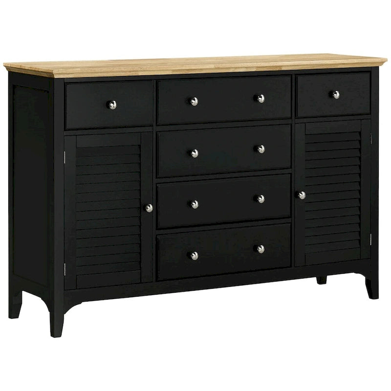 Sideboard-Buffetschrank aus Holz mit Schubladen und verstellbaren Einlegeböden