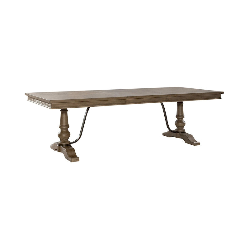 Americana Farmhouse Bocktisch in staubigem Taupe