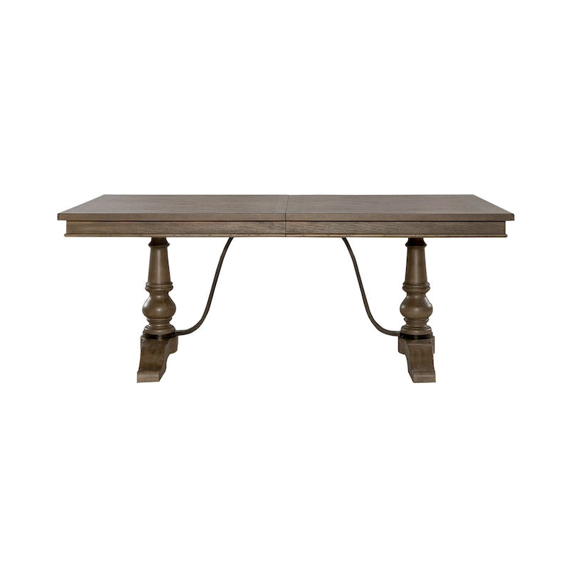 Americana Farmhouse Bocktisch in staubigem Taupe