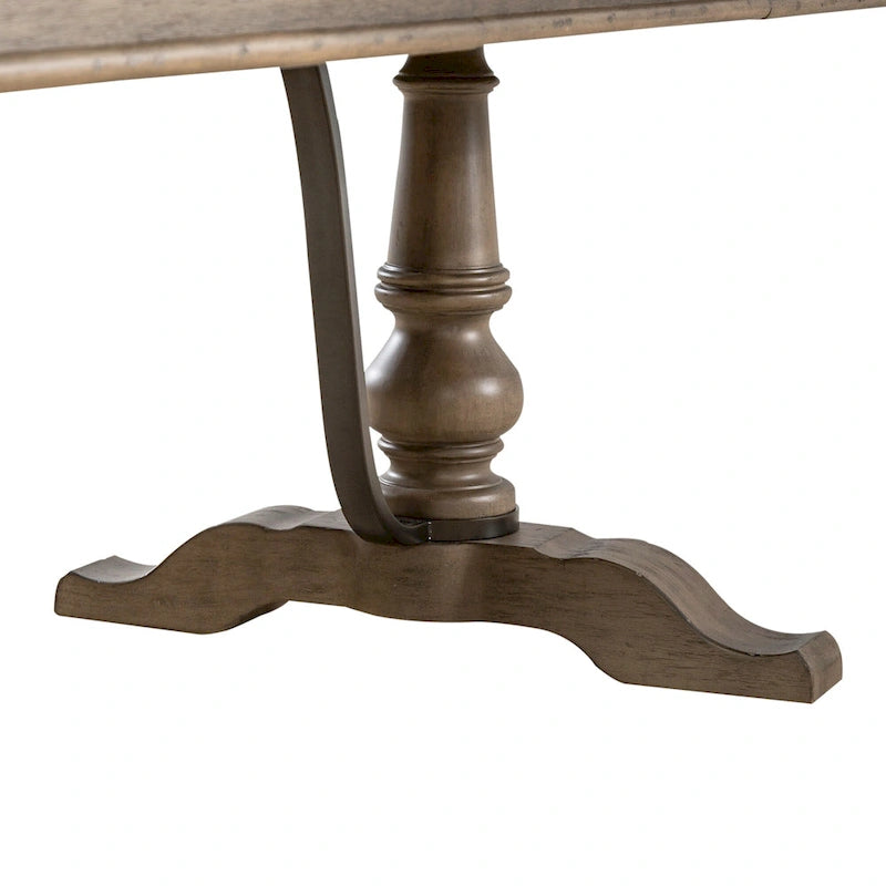 Americana Farmhouse Bocktisch in staubigem Taupe