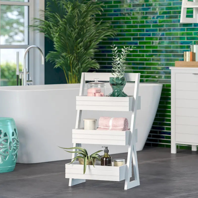 RiverRidge Home Lightweight Portable 3-Shelf Storage Caddy Organizer - White