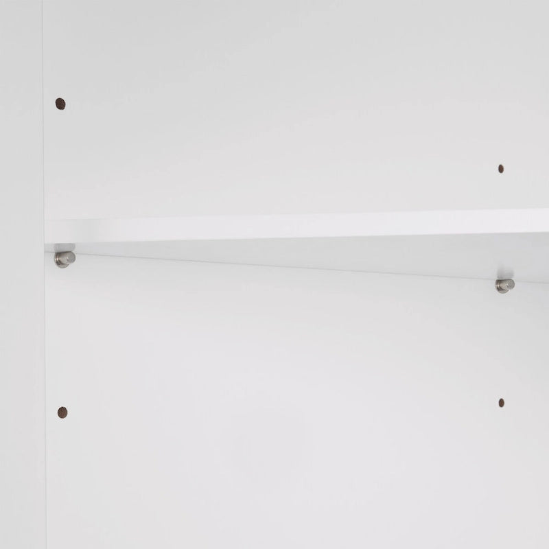 Armario esquinero de almacenamiento para baño Somerset de RiverRidge, organizador de suelo con puertas y un estante ajustable - blanco