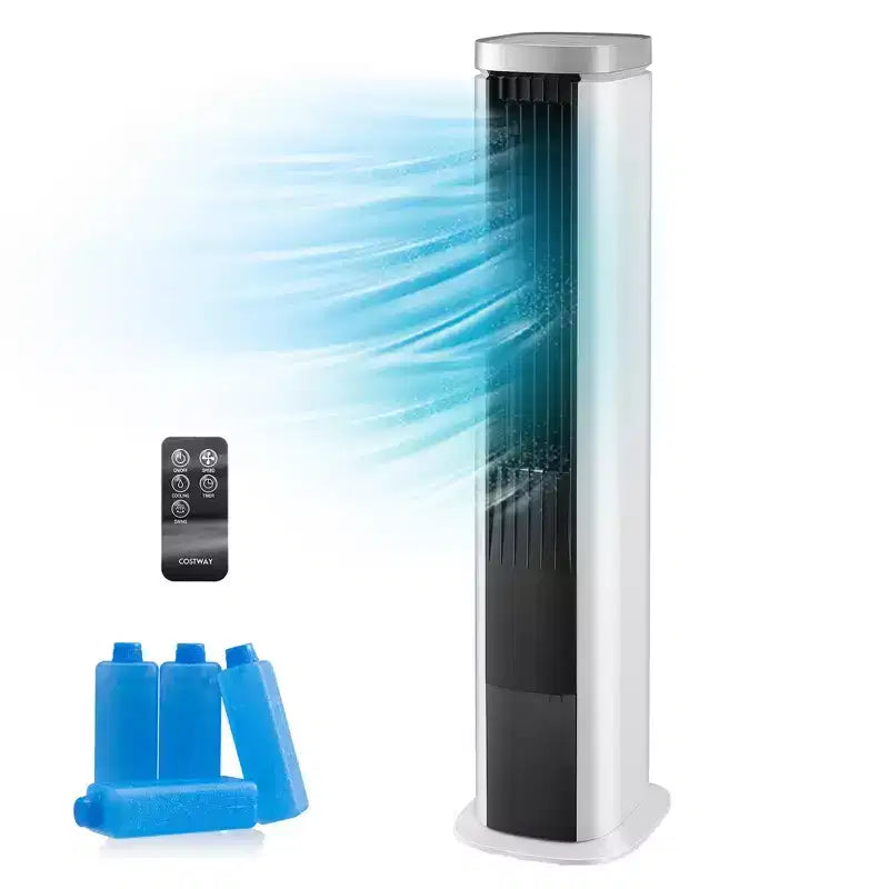 Costway 3-in-1 draagbare verdampingsluchtkoeler, 40'' bladloze verkoelingstorenventilator met timer