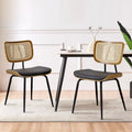 Faux Leather Upholstered Dining Chairs Set of 2/4 - 33.5 H x 17.5 W x 23 D