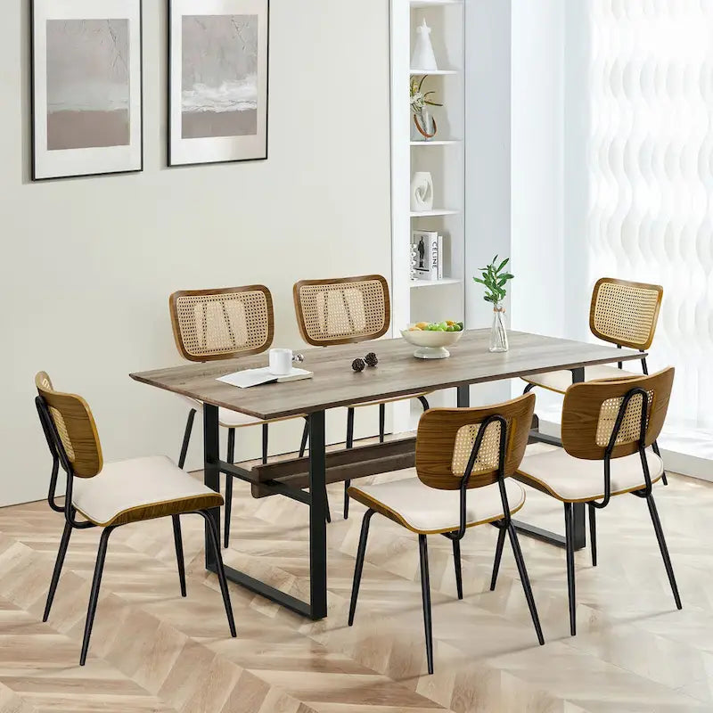Faux Leather Upholstered Dining Chairs Set of 2/4 - 33.5 H x 17.5 W x 23 D