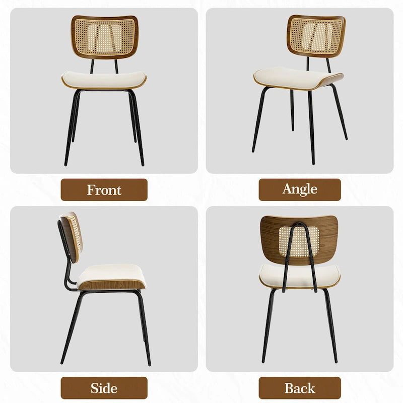 Faux Leather Upholstered Dining Chairs Set of 2/4 - 33.5 H x 17.5 W x 23 D